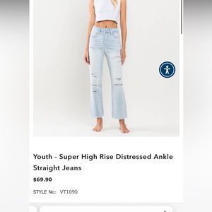 Distressed light wash Jean